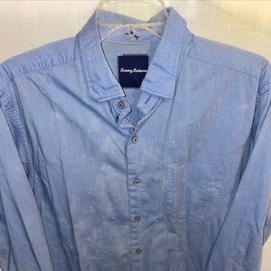 Tommy Bahama Dress Shirt Men’s Size Medium Blue Long Sleeve Button Up
